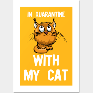 With my cat in quarantine Posters and Art